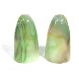2 Swirled Art Glass Lamp Shades Fluorescent
