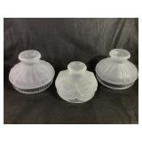 3 - 10" Frosted Glass Lamp Shades