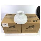 2 NOS Aladdin 10" Opal Swirl Shades In Box