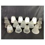 15 Assorted Desk / Chandelier Glass Shades