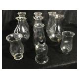 10 Oil Lamp Chimneys & Shades