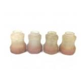 Set of 4 Frosted to Pink Chandelier Shades