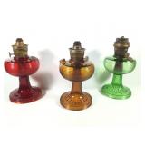3 VTG Aladdin Beehive  Mod B-82 Oil Lamps 3 Colors