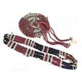 Beaded Necklace And Brooch