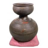 Nigerian Nupe Ceramic Carved Pot