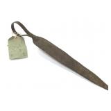 Yoruban Brass Yam Knife From Nigeria