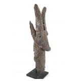 Carved Antelope Head Finial Bini People Nigeria