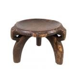 East African Wood Tripod Stool