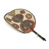 19th C Benin Hide Royal Fan