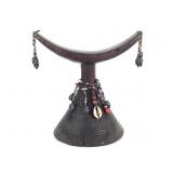 Ethiopian Headrest With Glass Beads