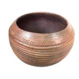 Ceramic Carved Pot From Cameroon