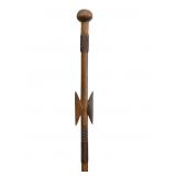 South African Zulu Carved Wood Staff