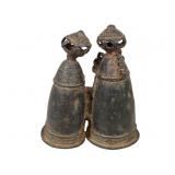 Two Chambered Cast Metal Trinket