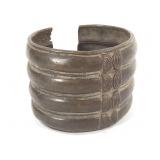 Metal Bangle With Crescent Motifs