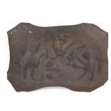 Embossed Figures On Metal Plate