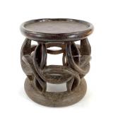 Wood Carved Stool From Cameroon