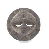 Nigerian Ekat Wood Mask W/ Polychrome Remnants