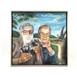 Chernor Bah 1989 Folk Art Painting Roy & Sophia