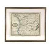 Carte des Royaumes de Congo Angola 18th C Map