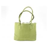 AmeriLeather Green Triple Compartment Tote