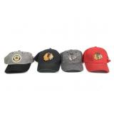 4 Blackhawks Baseball Caps