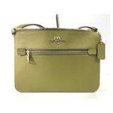 Coach Green Leather Crossgrain File Bag