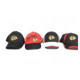 4 Blackhawks Baseball Caps