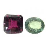 GR OC Apatite 2.2 CT & SQ Rhodolite Garnet 3.5 CT