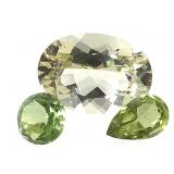 5.65 Ct Ov YL Labradorite & 2 Peridot