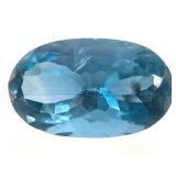 Paraiba Blue Fluorite OV Cut 19.9 CT VVS 20 x 12mm
