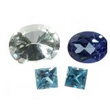 2 PC BL Zircon & Ov Prasiolite & Topaz 1.75 Ct