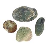 3 Green & 1 Brown Jade CA & WY 142.30 Grams TW