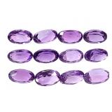 12  5 x 3 mm Fancy Cut OV Amethyst 2.7 CTTW