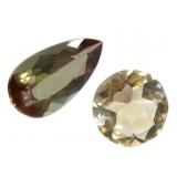 Citrine RD 1.5 Ct & Br-Gr Andalusite TE 1.77 Ct