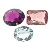OV Aquam 1+ CT EC Tourmaline 2.15 CT OV Amethyst