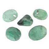 5 Faceted SI Emeralds .65 - .80 CT