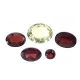 Sillmanite Ov 1.40 CT & 4 Burgundy Spinel 3.5 CTTW