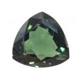 Trilliant Cut Green Tourmaline 1.55 CT 7 x 7 mm
