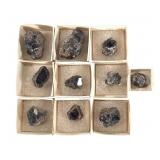 10 Almandine Garnet Clusters 5 oz TW