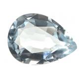 Aquamarine Pale Blue Pear 1.53 CT VVS 10 x 7 mm