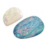Brazilian White Opal .95 CT & Boulder DBLT 1.9 CT