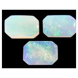 3 Opals Octagons .95 CTTW 6 x 4 MM Each