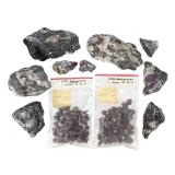 9 India Ruby In Schist &2 Bags Raw Ruby