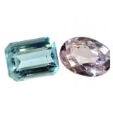 Morgan Pink OV 1.5 CT & EC Bl Topaz 2.5 CT