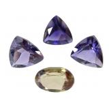 3 TZ Blue Iolite 1.9 CTTW & Andalusite .83 CT