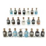 22 Mini Glass Bottles w Assorted Gemstone Chips
