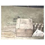 Ant. Wooden Chemical Crate w/ Wood Architectual Ps