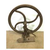 Antique Cast Iron Treadle Power Wheel