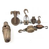 Antique Barn Pulleys & Wheel Hub