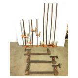 12 Various Size & Style Bar Clamps